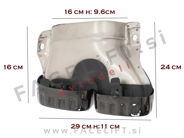 Mercedes E Limuzina AMG Line 20-23 difuzor z nastavki za izpuh AMG E63 izgled