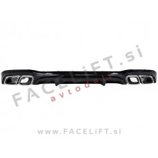 Mercedes E Limuzina AMG Line 20-23 difuzor z nastavki za izpuh AMG E63 izgled