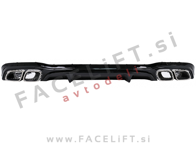 Mercedes E Limuzina AMG Line 20-23 difuzor z nastavki za izpuh AMG E63 izgled