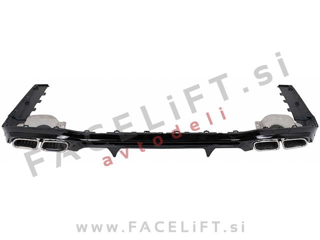 Mercedes E Limuzina AMG Line 20-23 difuzor z nastavki za izpuh AMG E63 izgled