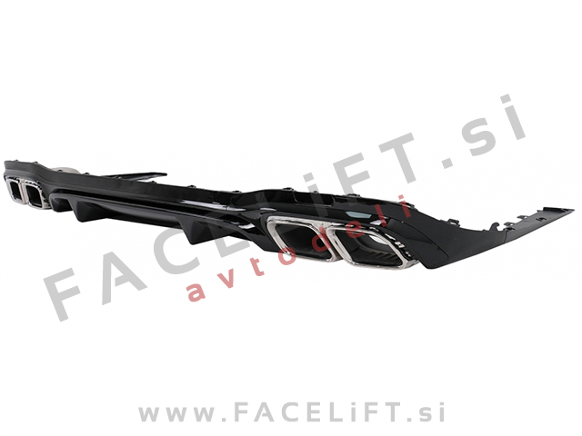 Mercedes E Limuzina AMG Line 20-23 difuzor z nastavki za izpuh AMG E63 izgled