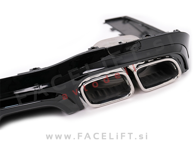 Mercedes E Limuzina AMG Line 20-23 difuzor z nastavki za izpuh AMG E63 izgled