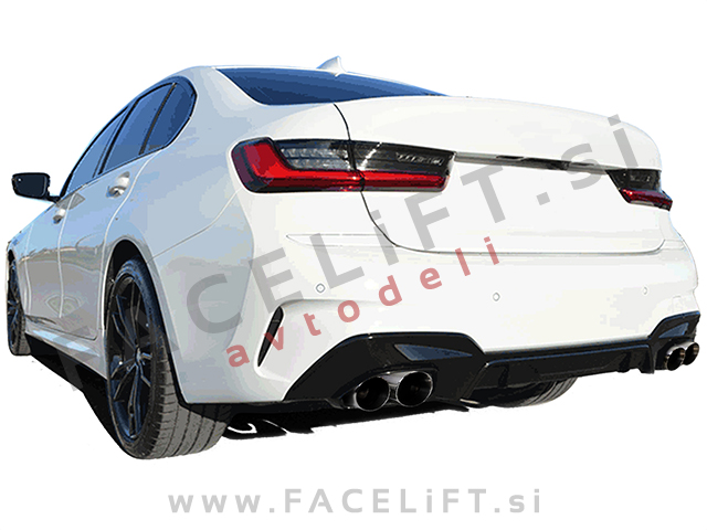 BMW G20 G21 M-Pack 19-22 difuzor z nastavki za izpuh