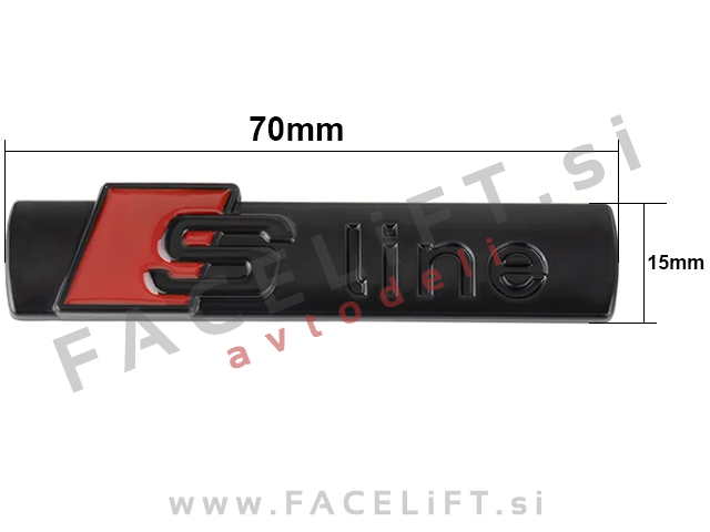 Audi S line emblem črni sijaj
