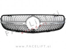 Mercedes GLC Coupe SUV X253 C253 15-19 maska Diamond Silver z kamero