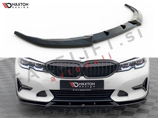 BMW 3 G20 G21 Sport Line 19-22 podaljšek sprednjega odbijača črni sijaj