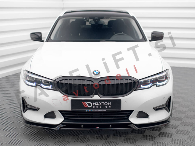 BMW 3 G20 G21 Sport Line 19-22 podaljšek sprednjega odbijača črni sijaj