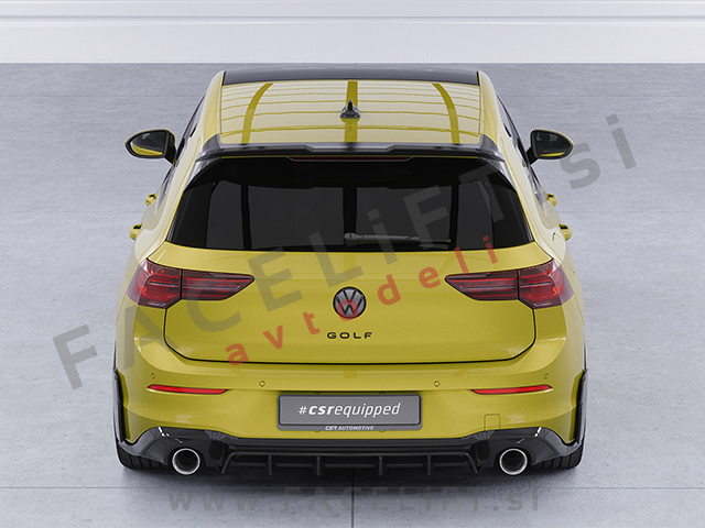 Strešni spojler črni mat VW Golf 8 GTD GTE GTI R R-Line 20-