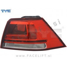 VW Golf 7 Hatchback 12-17 zadnja zunanja luč zatemnjena desna