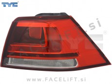 VW Golf 7 Hatchback 12-17 zadnja zunanja luč zatemnjena desna