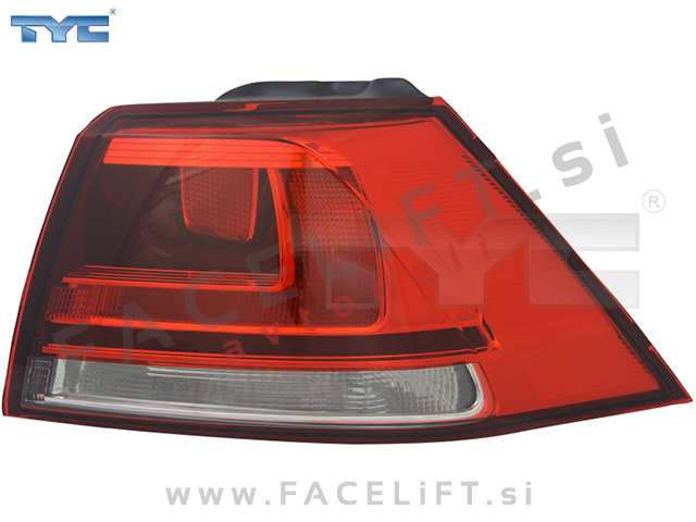 VW Golf 7 Hatchback 12-17 zadnja zunanja luč zatemnjena desna