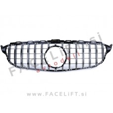 Mercedes C A205 C205 S205 W205 14-18 maska črna kromirana sijaj brez kamere Mercedes C A205 C205 S205 W205 14-18 maska črna kromirana sijaj brez kamere