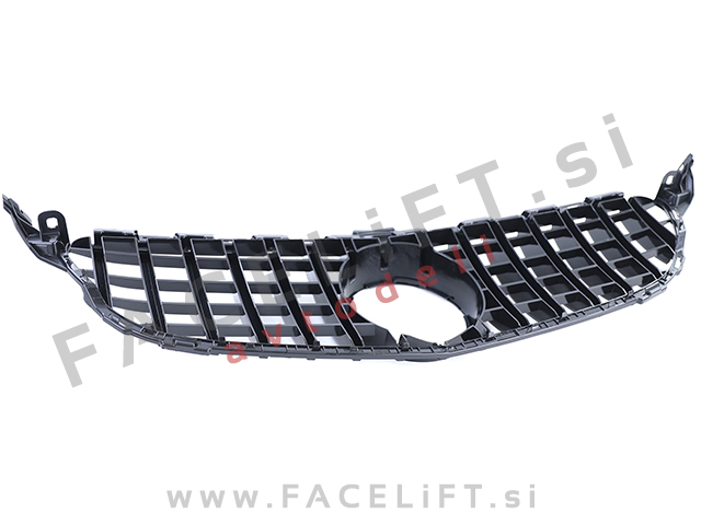 Mercedes C A205 C205 S205 W205 14-18 maska črna kromirana sijaj brez kamere