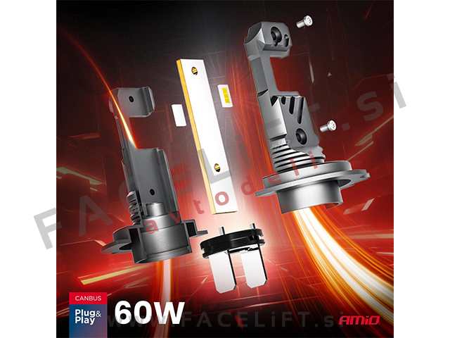 LED kit H7 H18 Hybrid Series 60W 5600lm 6000K CANBUS 12V LED kit H7 H18 Hybrid Series 60W 5600lm 6000K CANBUS 12V