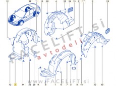 Sprednji kolotek desni Renault Laguna 3 07-15