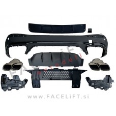 Difuzor z nastavki za izpuh AMG 63 izgled Mercedes GLC SUV X254 AMG Line 22-