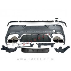 Difuzor z nastavki za izpuh AMG 63 izgled Mercedes GLC Coupe C254 AMG Line 22-