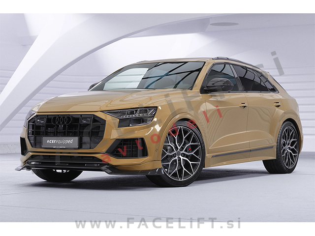Podaljšek sprednjega odbijača črni mat Audi Q8 23-