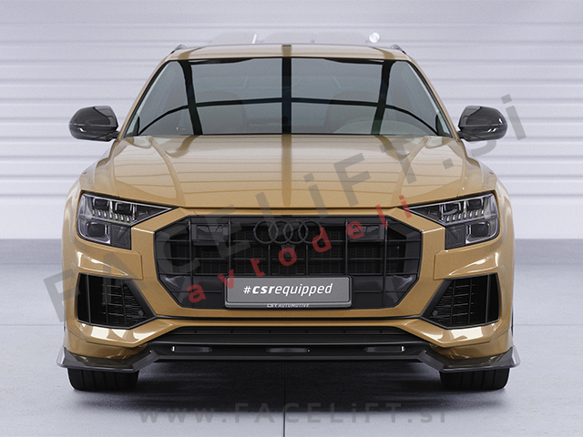 Podaljšek sprednjega odbijača črni mat Audi Q8 23-