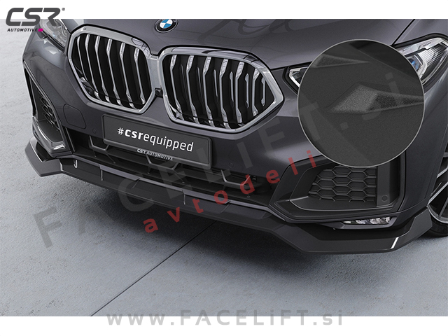 Podaljšek sprednjega odbijača črni mat BMW X6 G06 19-23