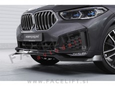 Podaljšek sprednjega odbijača črni mat BMW X6 G06 19-23