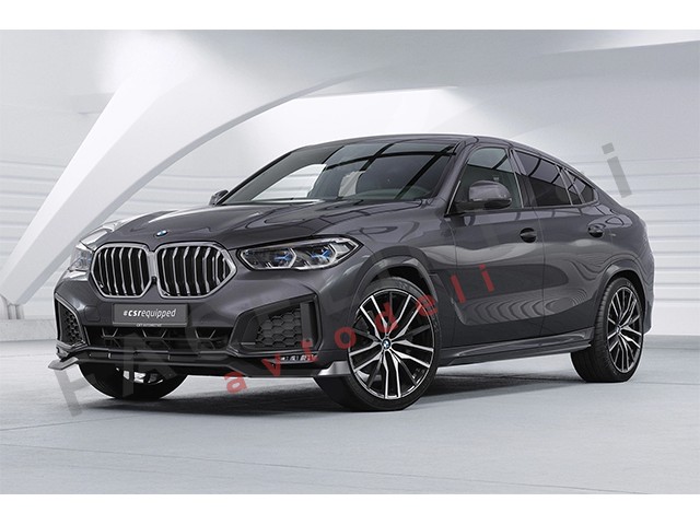Podaljšek sprednjega odbijača črni mat BMW X6 G06 19-23