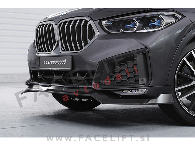Podaljšek sprednjega odbijača karbon sijaj BMW X6 G06 19-23