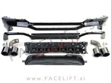 Difuzor z nastavki za izpuh črni sijaj BMW X4 G02 M-Pack 18-21