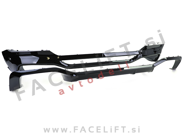 Difuzor z nastavki za izpuh črni sijaj BMW X4 G02 M-Pack 18-21