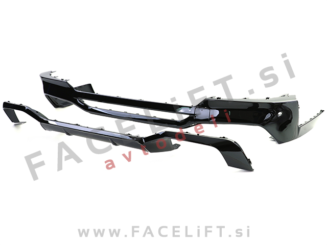 Difuzor z nastavki za izpuh črni sijaj BMW X4 G02 M-Pack 18-21
