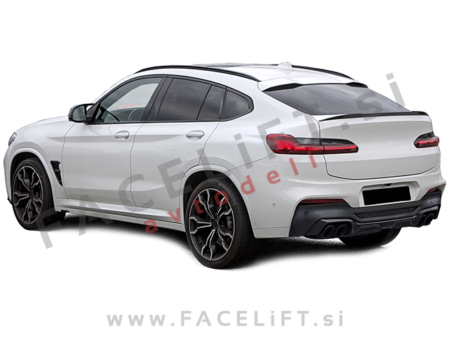 Difuzor z nastavki za izpuh črni sijaj BMW X4 G02 M-Pack 18-21