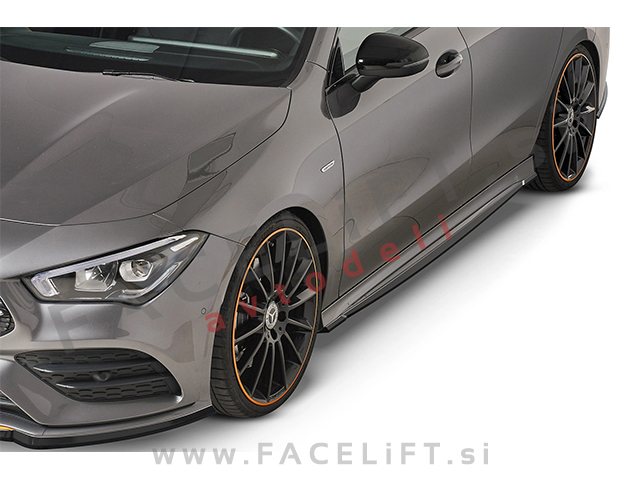 Podaljški pragov črni mat Mercedes CLA C118 X118 AMG Line 19-