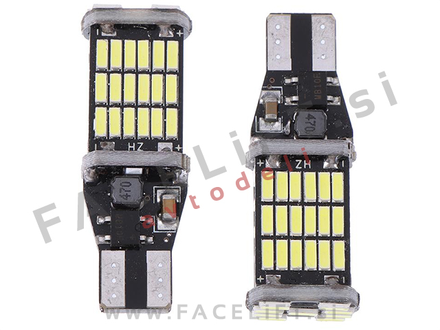 LED žarnica T15 (W16W) 45x SMD (4014) CANBUS 12V