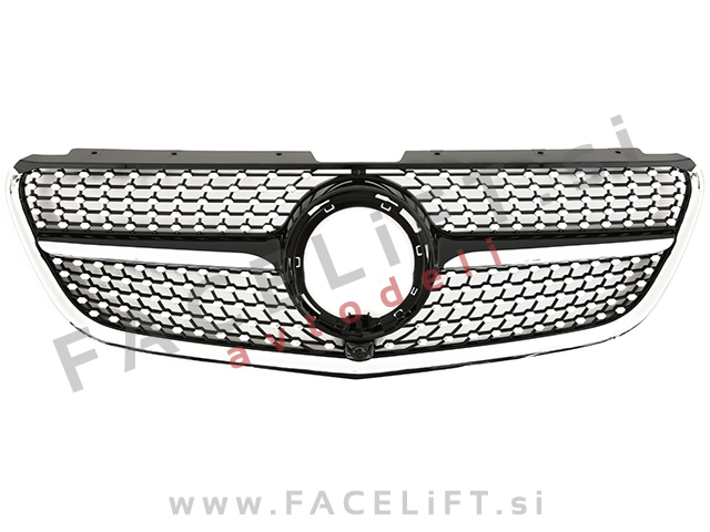 Maska Diamond Black črna kromirana Mercedes Vito W447 19-23