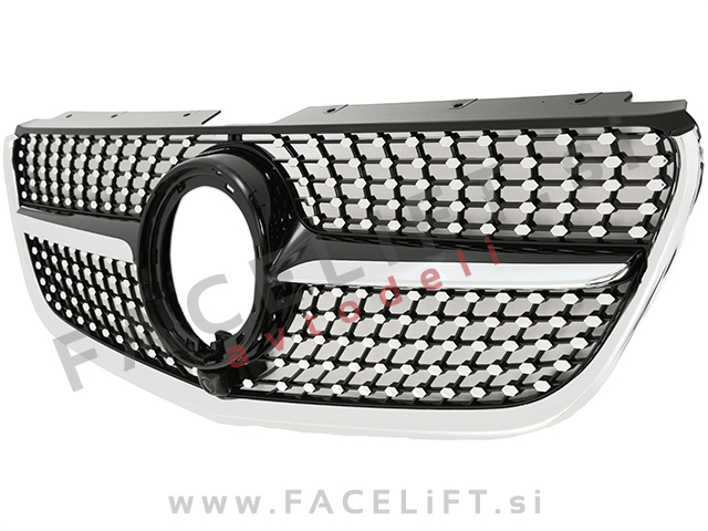 Maska Diamond Black črna kromirana Mercedes Vito W447 19-23
