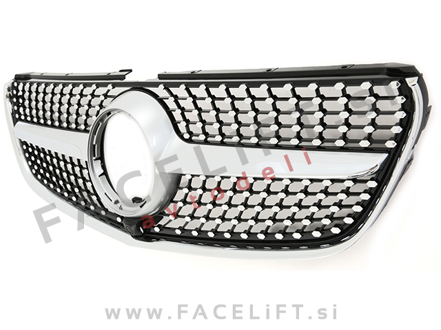 Maska Diamond Silver srebrna kromirana sijaj Mercedes V W447 AMG Line 19-23