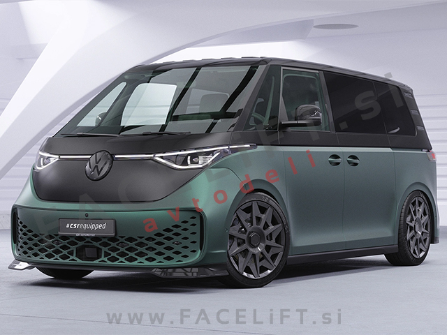 Podaljšek sprednjega odbijača črni mat VW ID. Buzz 22-