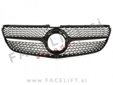 Maska Diamond Black črna kromirana sijaj Mercedes V W447 AMG Line 19-23 Maska Diamond Black črna kromirana sijaj Mercedes V W447 AMG Line 19-23
