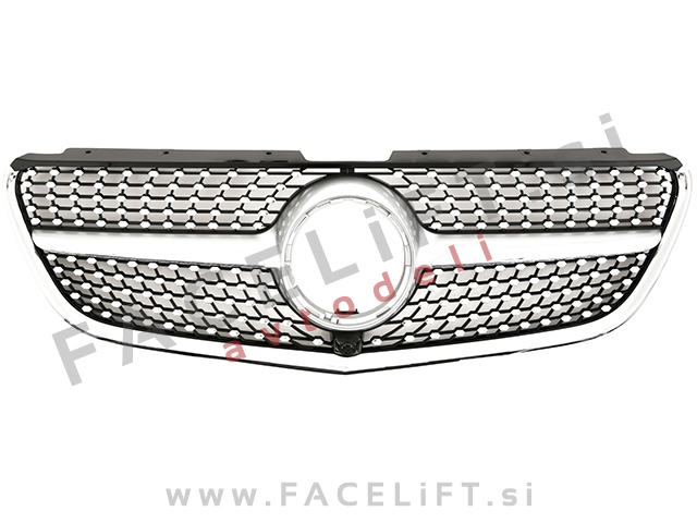 Maska Diamond Silver srebrna kromirana sijaj Mercedes Vito W447 14-19