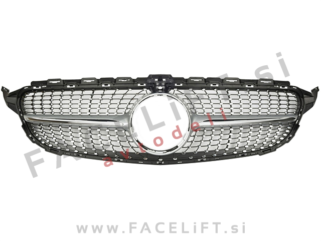 Maska Diamond Silver z kamero Mercedes C A205 C205 S205 W205 14-18