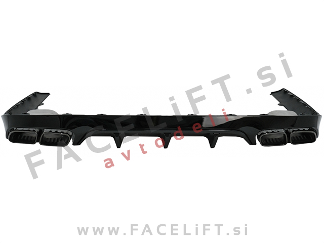 Difuzor z nastavki za izpuh črni sijaj Mercedes E Cabrio Coupe A238 C238 AMG Line 16-20 Difuzor z nastavki za izpuh črni sijaj Mercedes E Cabrio Coupe A238 C238 AMG Line 16-20