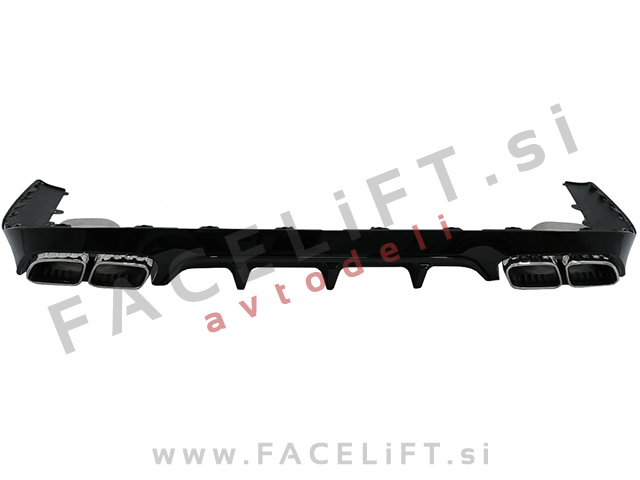 Difuzor z nastavki za izpuh kromirani Mercedes E Cabrio Coupe A238 C238 AMG Line 16-20