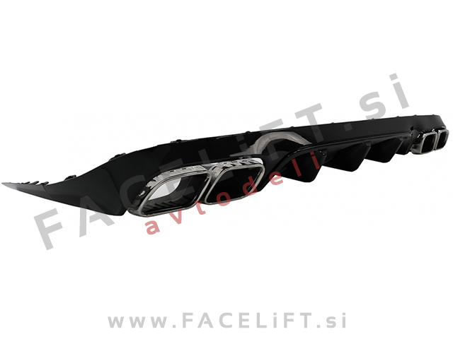 Difuzor z nastavki za izpuh kromirani Mercedes E Cabrio Coupe A238 C238 AMG Line 16-20 Difuzor z nastavki za izpuh kromirani Mercedes E Cabrio Coupe A238 C238 AMG Line 16-20