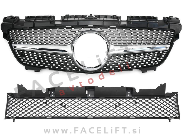 Maska Diamond Silver Mercedes SLK R172 11-15