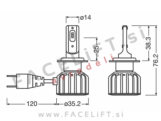 LED kit Osram LEDriving HLT H7 18W 24V