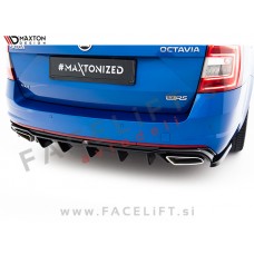 Difuzor zadnjega odbijača črni sijaj Škoda Octavia RS 13-20