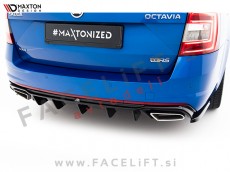 Difuzor zadnjega odbijača črni sijaj Škoda Octavia RS 13-20