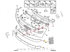 Zaščitna letev zadnjega odbijača Citroen C3 02-05