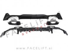 Difuzor z nastavki za izpuh črni BMW 3 G20 G21 LCI M-Pack 22-
