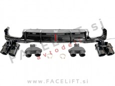 Difuzor z nastavki za izpuh črni RS7 izgled Audi A7 4K S line 18-